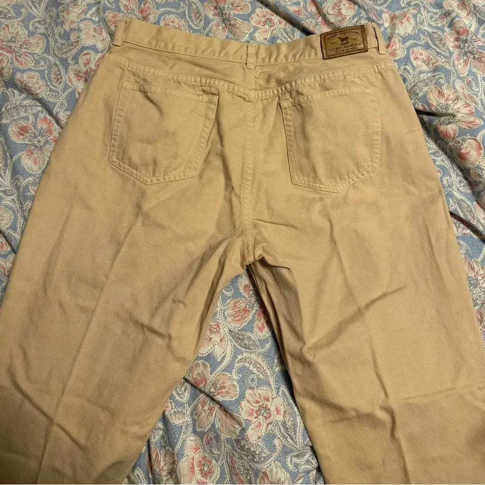 Vintage Lauren Jeans co  Polo NWOT Jeans Beige Embroided Pant Sz 14P - Image 8