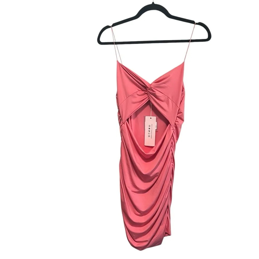 Oh Polly 'Focus on me cut out ruched mini, New with Tags, Pink - Image 2