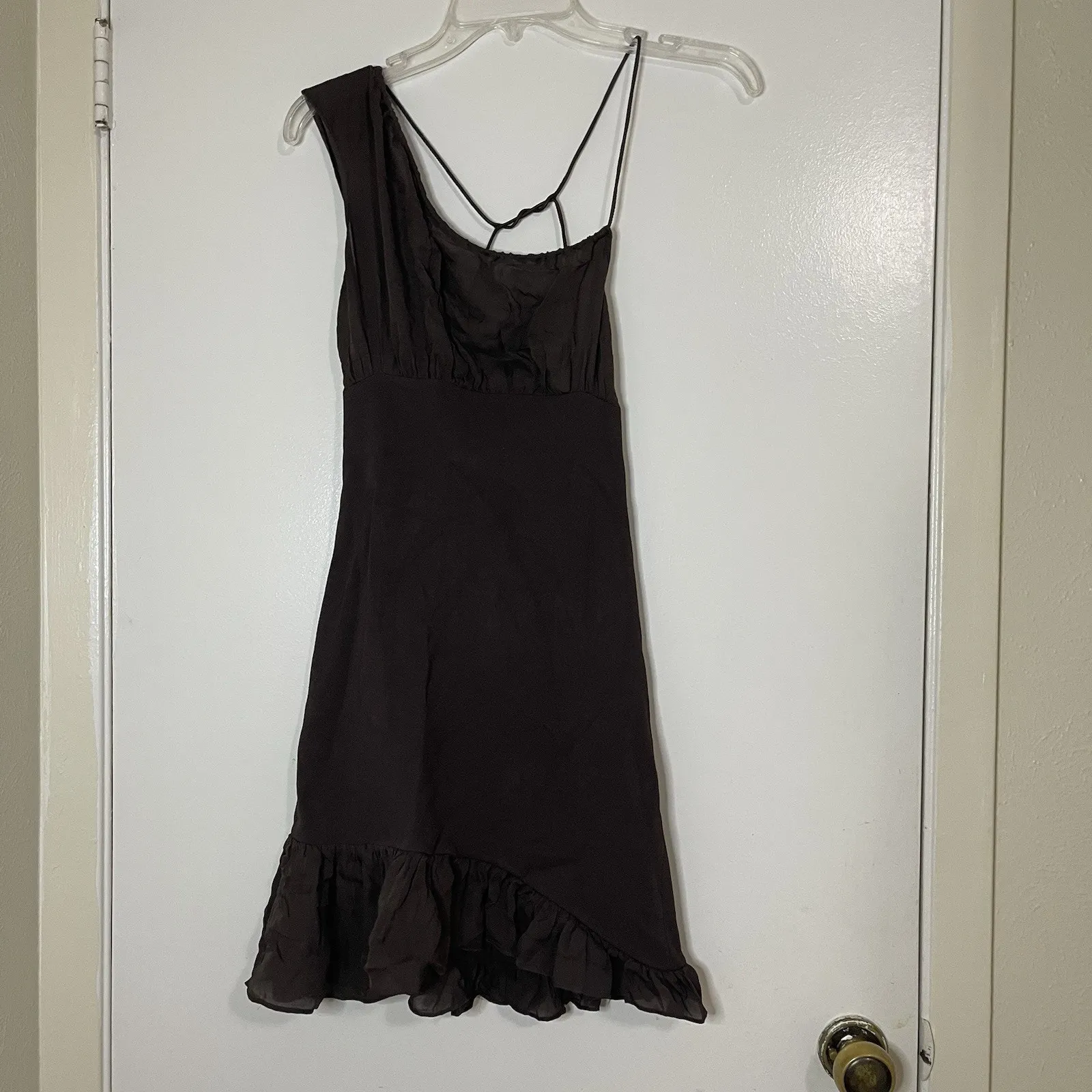 RARE! FRAME + Julia Sarr-Jamois one-shoulder open-back jersey mini dress XS - Image 4