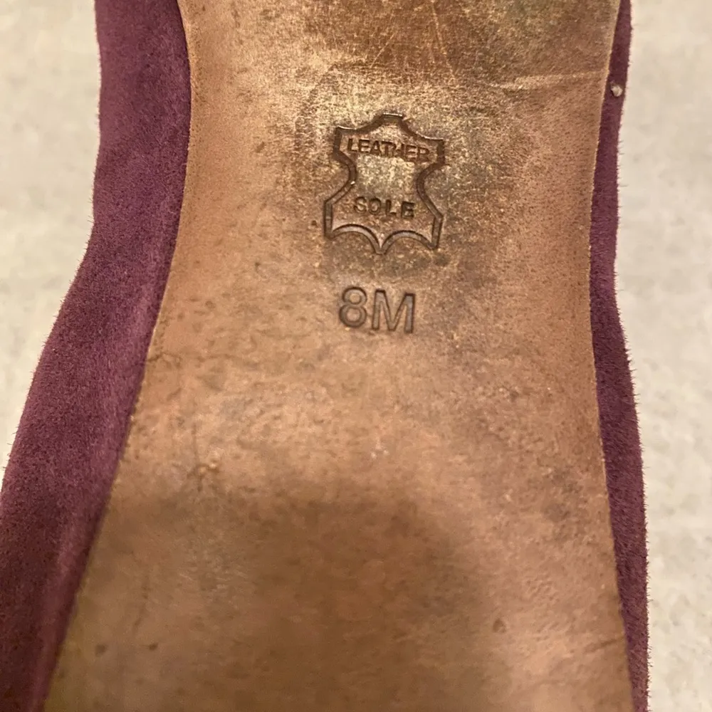 Tory Burch Purple Suede Ally Bow Ballet Flat - Image 9