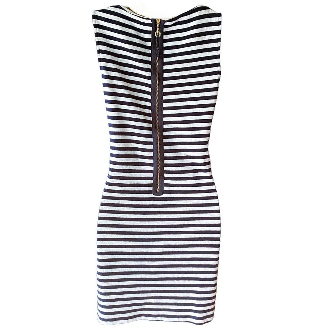 VALERIE BERTINELLI Blue & White Stripe Sleeveless Mini Dress ~ Women's SMALL - Image 2