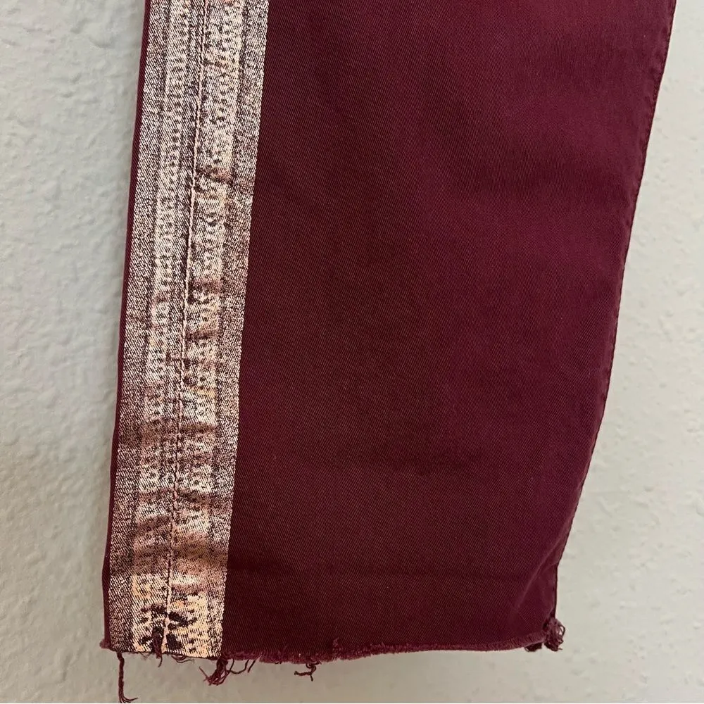 Mother The Shaker Prep Fray Pants in Dahlia Rose Gold Size 31 Red - Image 12