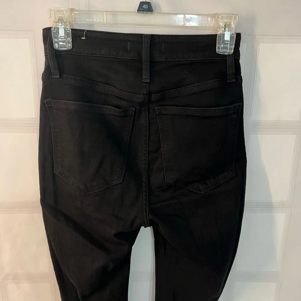 Madewell  10" High-Rise Skinny curvy roadtripper Jeans in Black Frost size 25 - Image 7