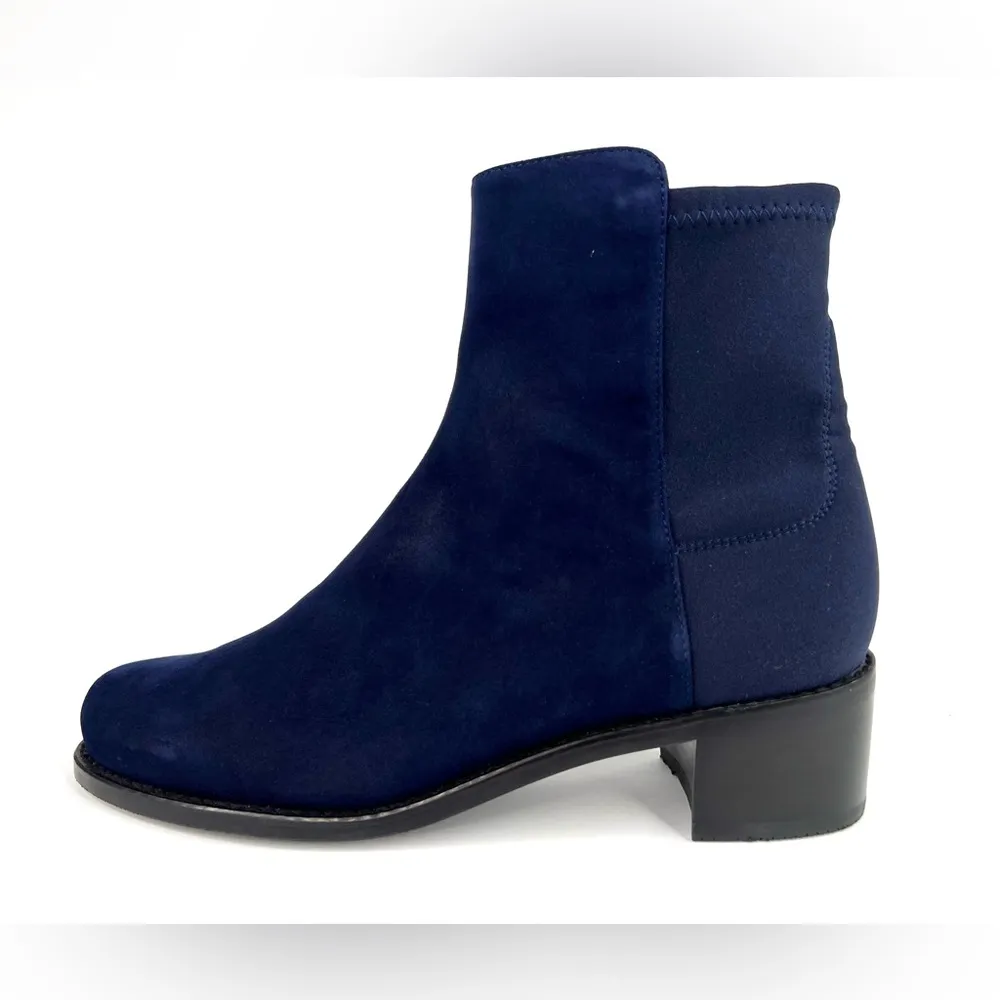 STUART WEITZMAN Easy On Easyon Reserve Navy Suede Ankle Boots US 6 - EU 36.5 - Image 9