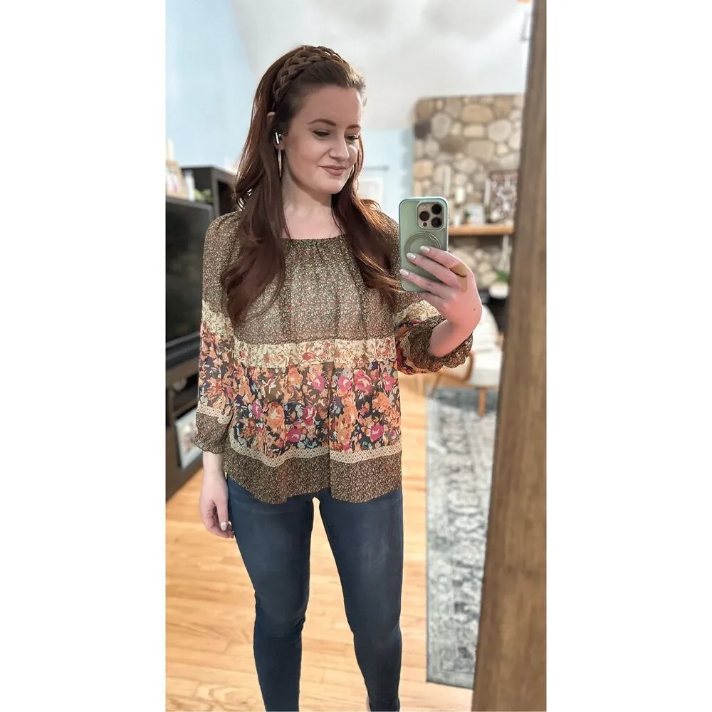 Anthropologie FEI 100% silk boho top - Image 9