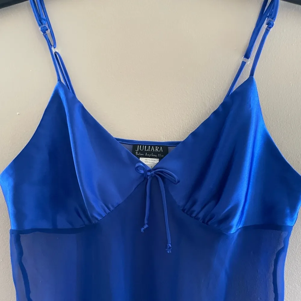 Vintage Juliara Blue Babydoll Lace Lingerie Mesh Women's Size Medium A11 - Image 2