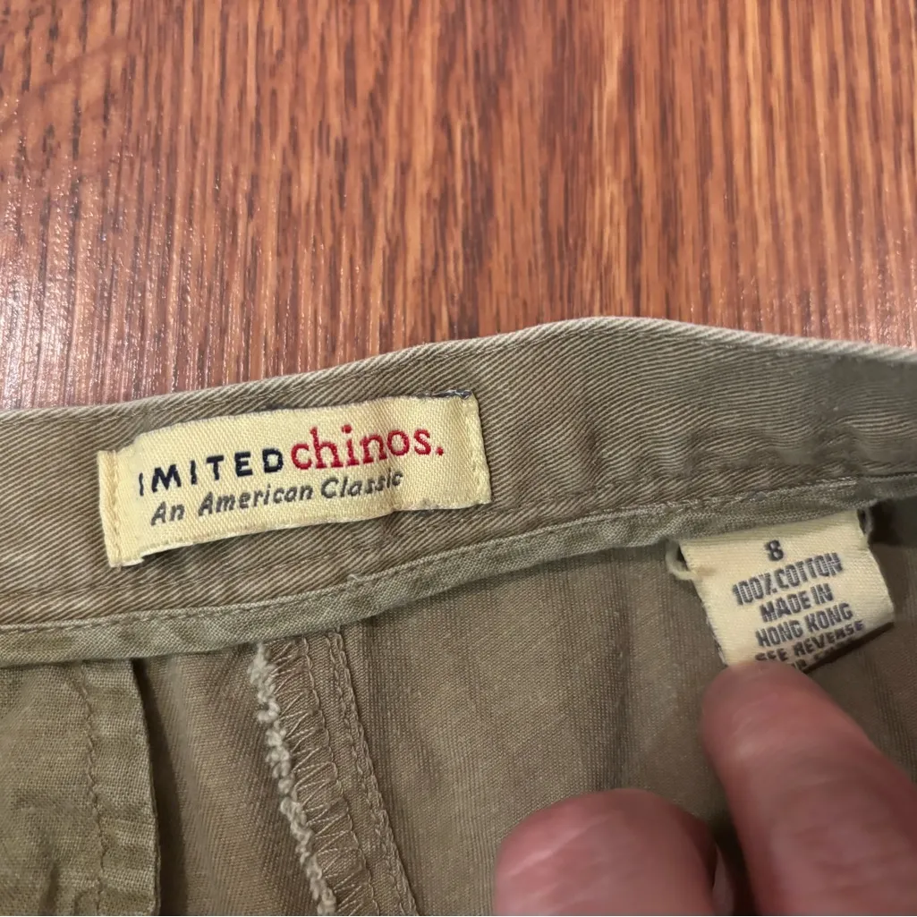 Vtg 90s Limited Chinos Classic Tan Khaki Women's Skorts Size 8 - Image 4