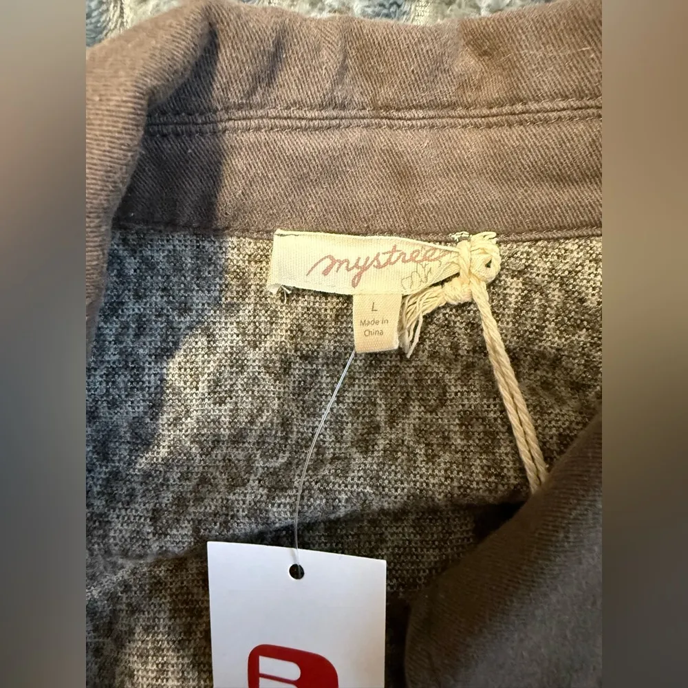 Mystree Buckle  pieced leopard denim Jacket - Image 7