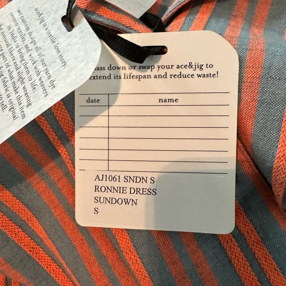 Ace & Jig Ronnie Organic Cotton Midi Dress Size Small Sundown - Image 9