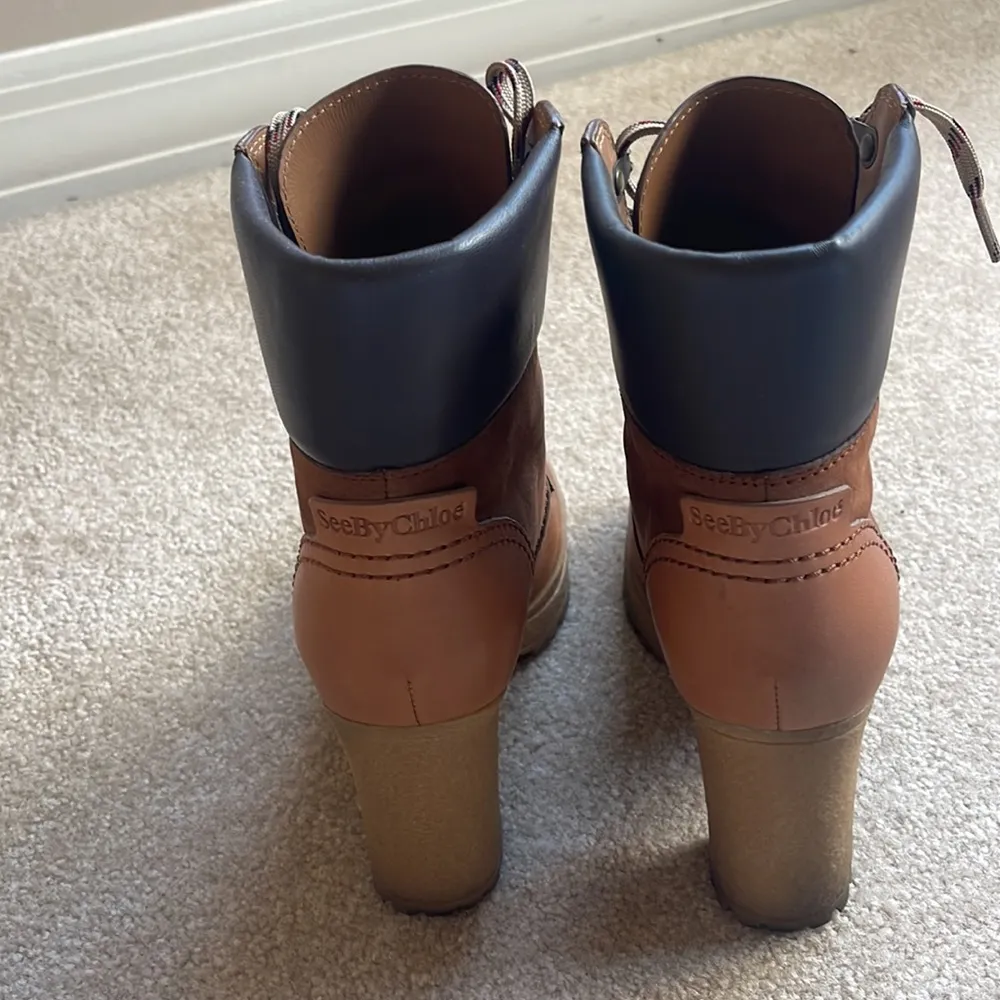 See By Chloe heeled hiking style boots 38 - Image 3