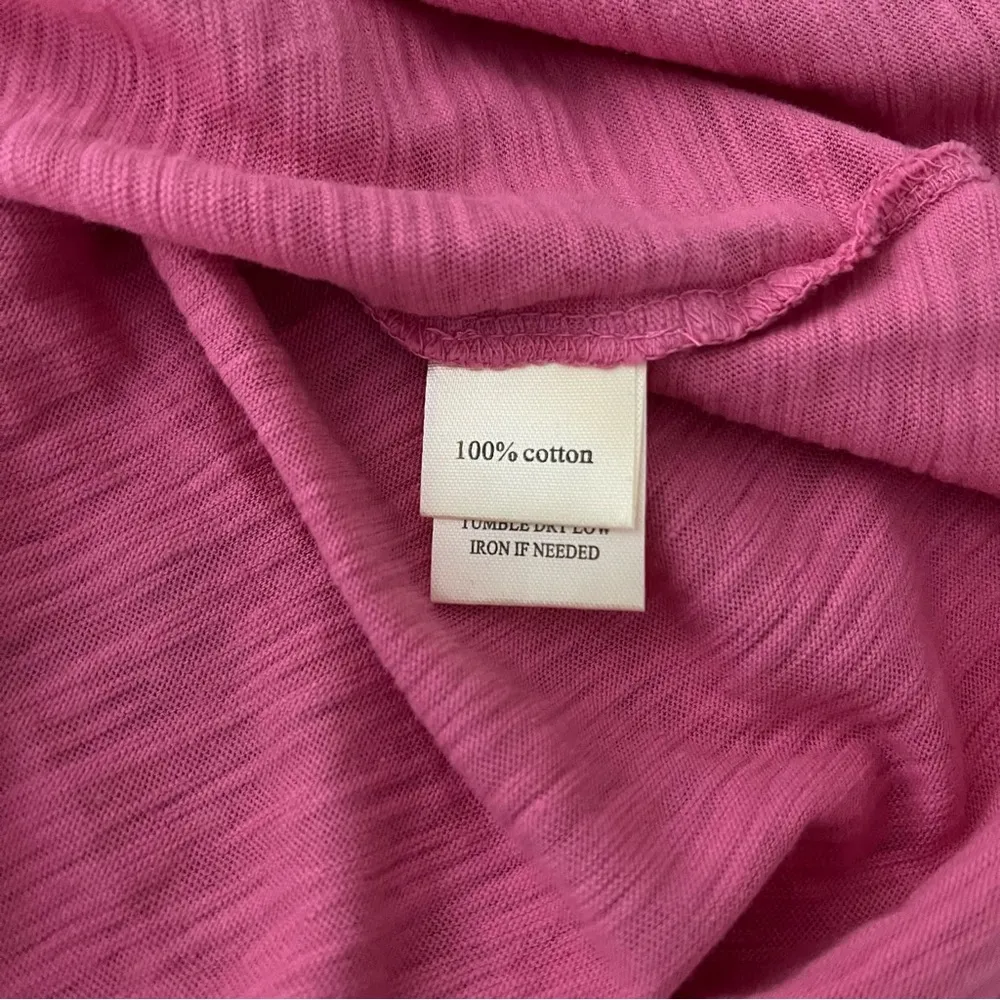 NWT, DYLAN Pink Short Cap Sleeve Tie Front Cotton Top, Sz S - Image 11