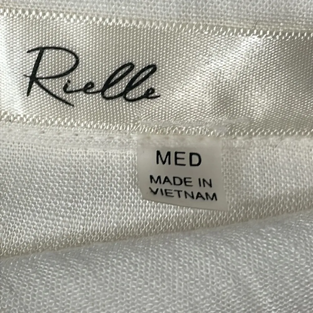 Rielle White Button Down Shirt Size M - Image 6