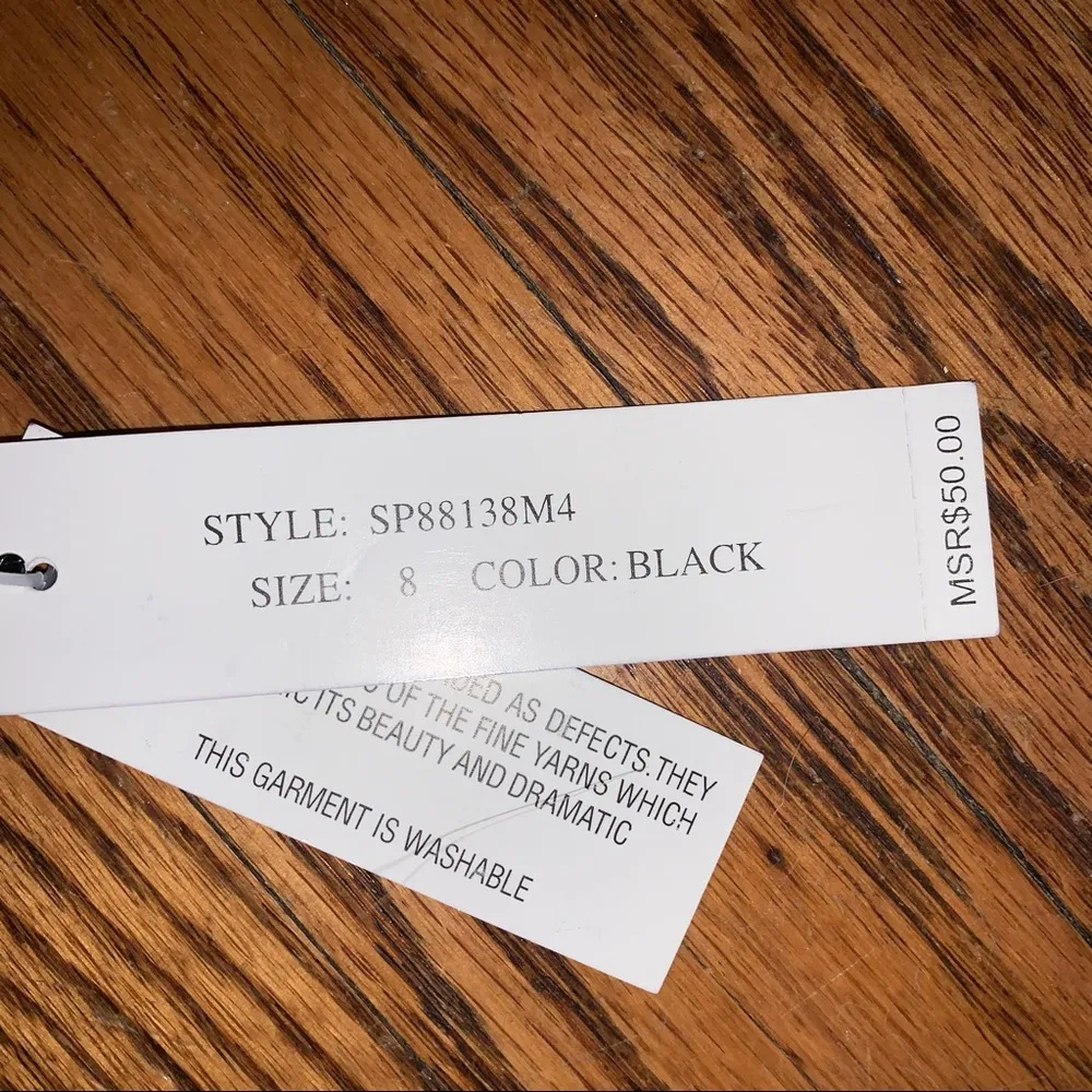 Larry Levine Black Wide Leg Trousers Dress Pants size 8 - Image 6