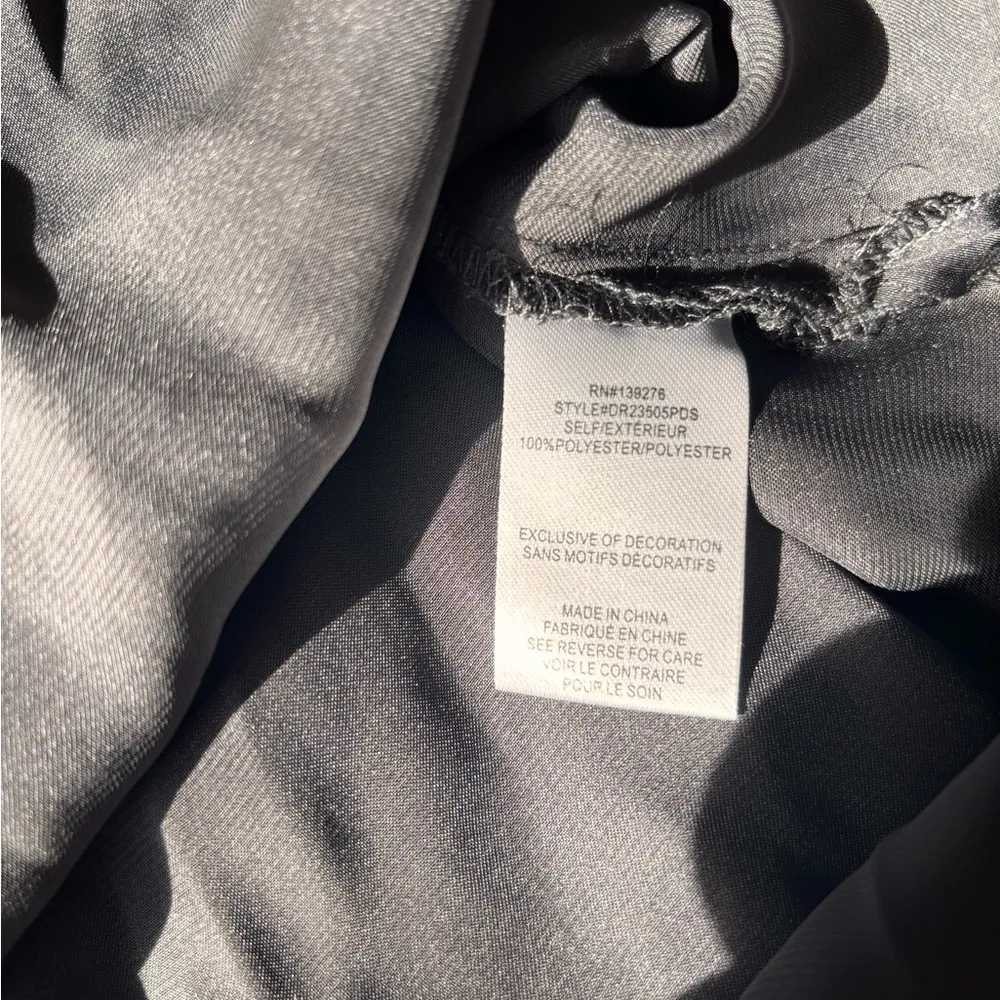 Dr2 Women's Size M Black/Gray Satin Puff Sleeve Blouse Top Office Date Night Black Size M - Image 11