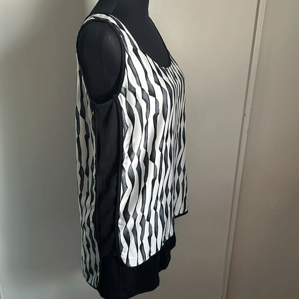 Love Riche Women’s Semi-Sheer Abstract Striped Sleeveless Summer Spring Tank Top - Image 6