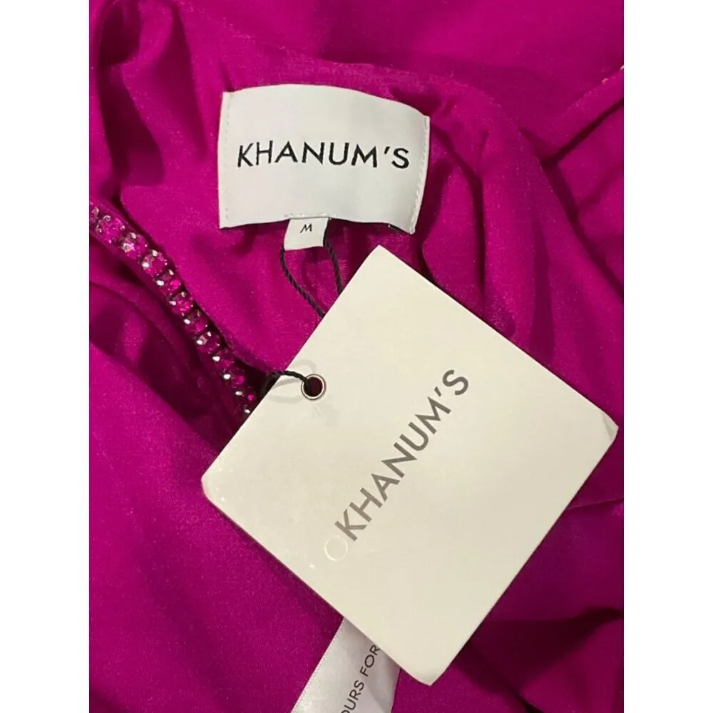 Khanums Sash Mini Dress in Barbie Pink Medium New Womens Crystal Cocktail - Image 10