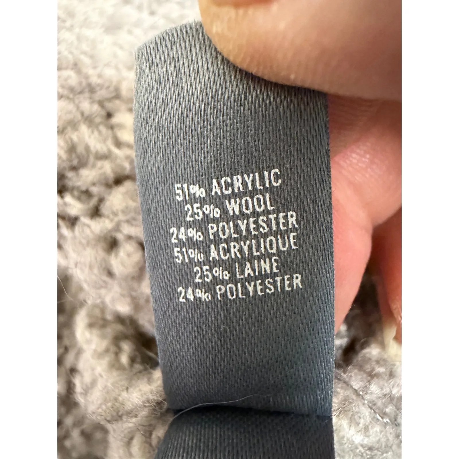 Aerie Textured Knit Sweater Taupe Womens Size S  Acrylic Wool Blend - Image 5