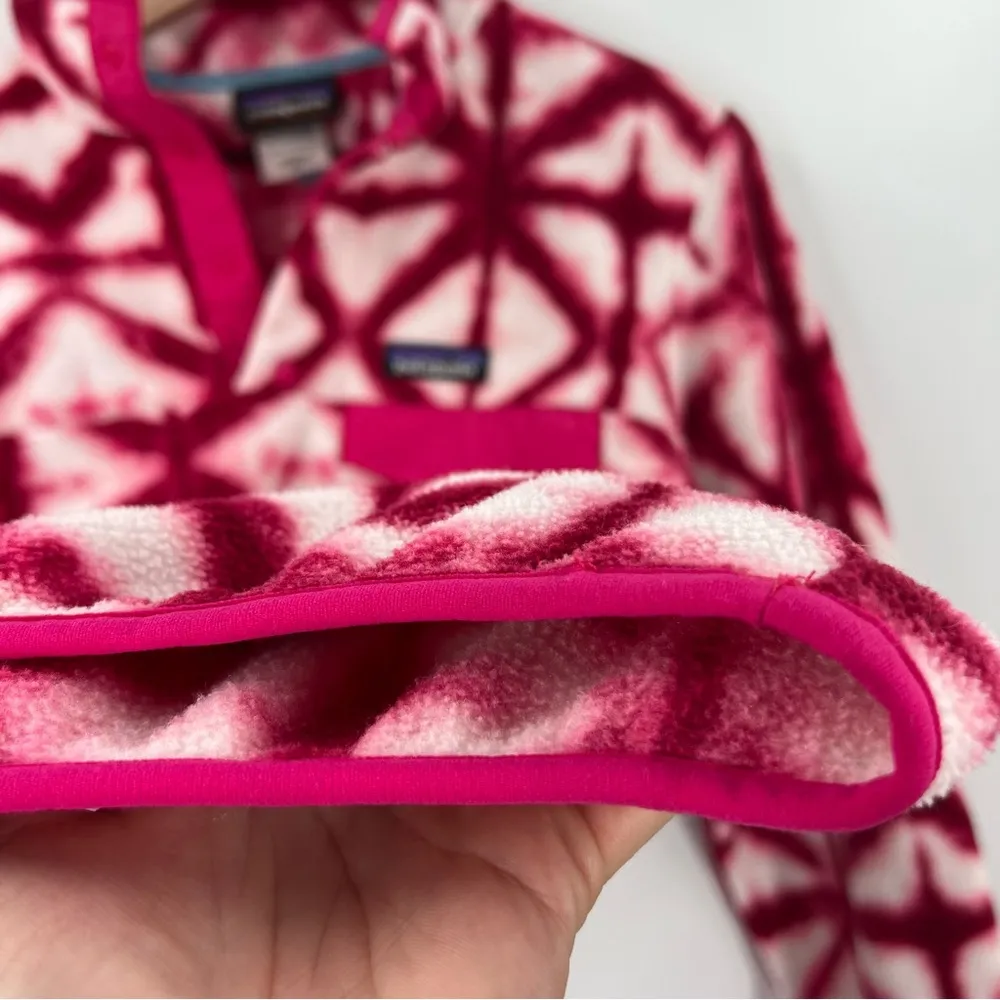 Patagonia Synchilla Tie Die Snap Pullover Pink Diamond - Image 11