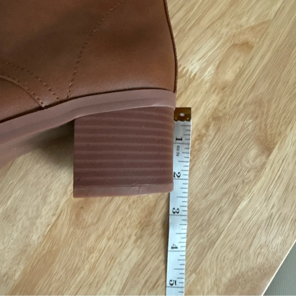 LOFT Women’s Lace Up Leather Bootie-Missy Shoes Cognac Color Size 8 NWT - Image 9