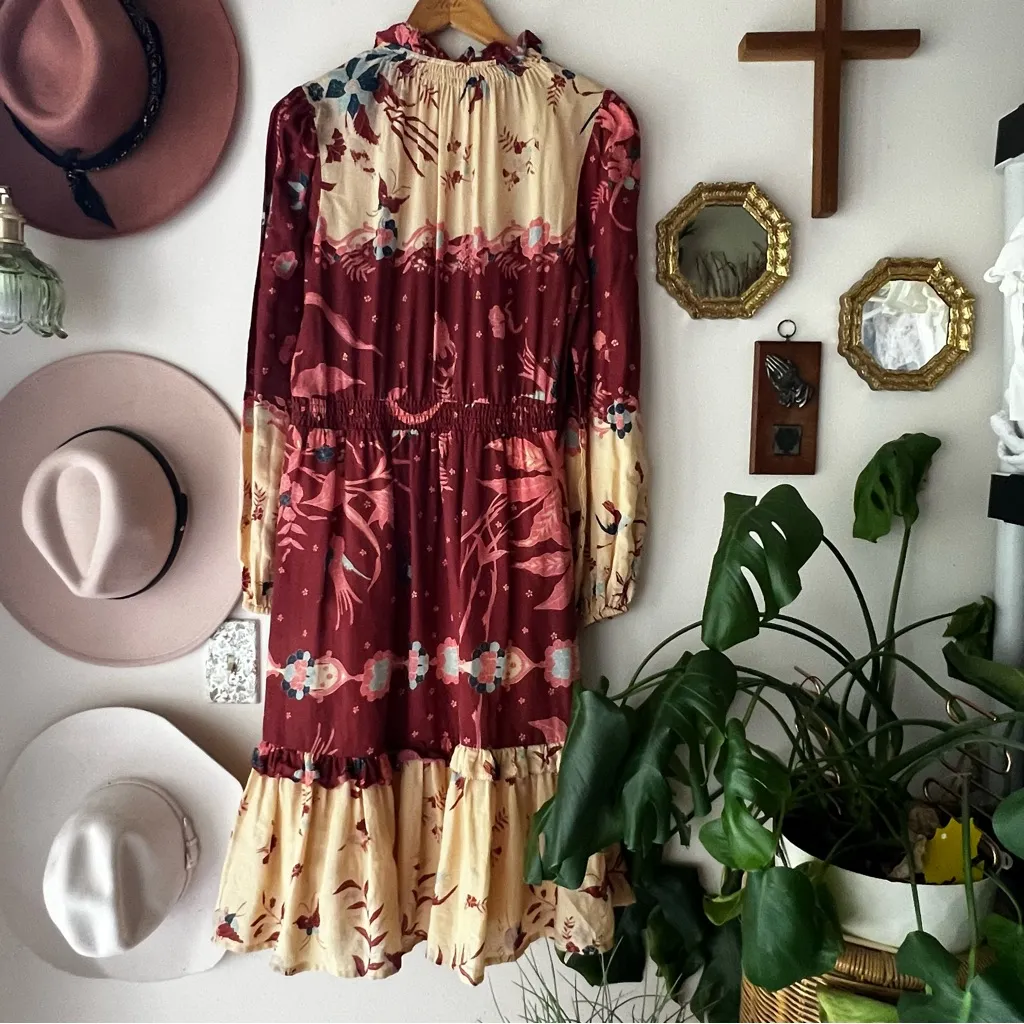 ANTHROPOLOGIE Othilila CARMELA MAXI DRESS‎ Women's SIZE SMALL Boho - Image 4