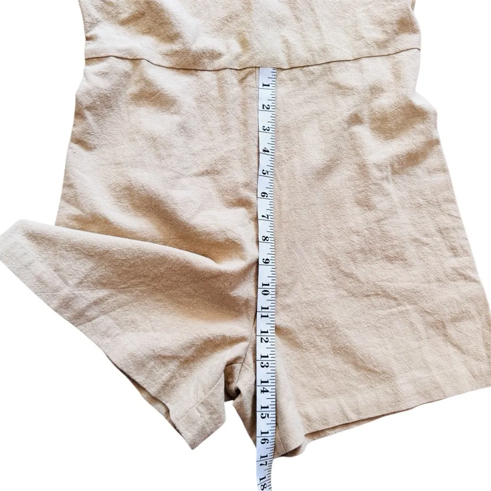 Ilana Kohn 100% cotton Tan Short Sleeve Romper Size 4 - Image 13