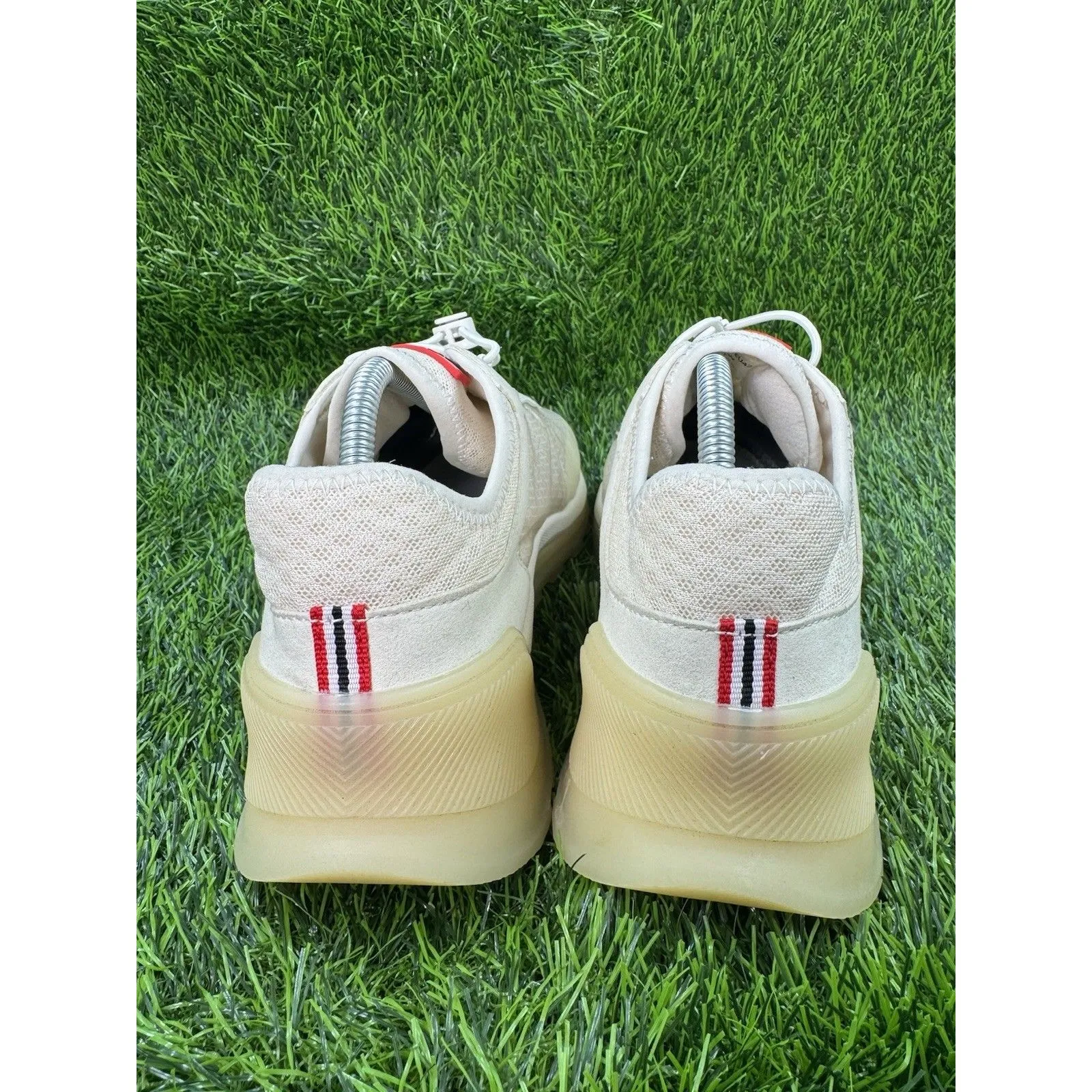 HUNTER Women’s Travel Logo Print Rubber Trainers Sneakers Shoes 10 Cream - Image 8