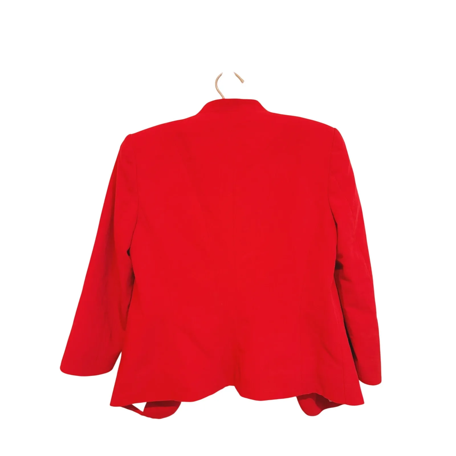 LC Valentines Open Front Blazer Size 4 Red Career Office Professional Feminine - Image 10