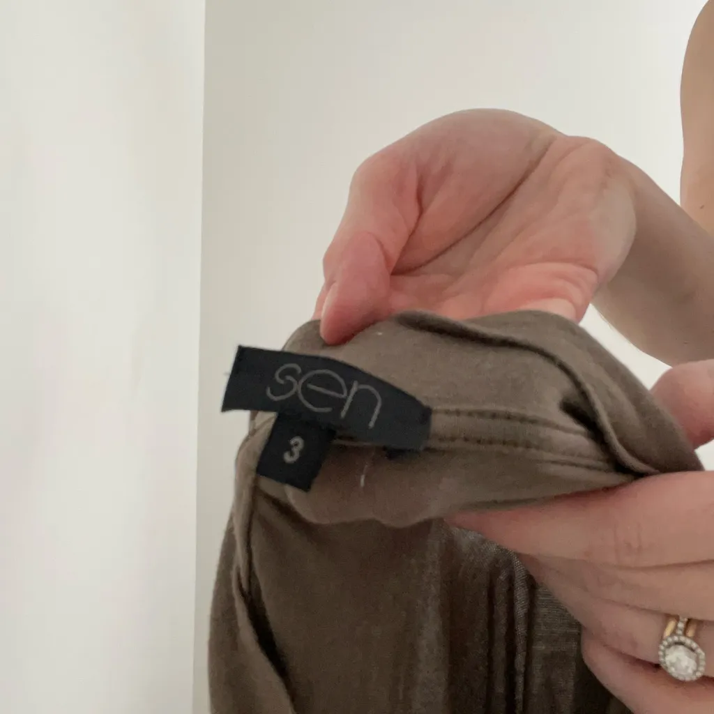 Sen Butter Soft Mock Neck Top Brown Size undefined - Image 5