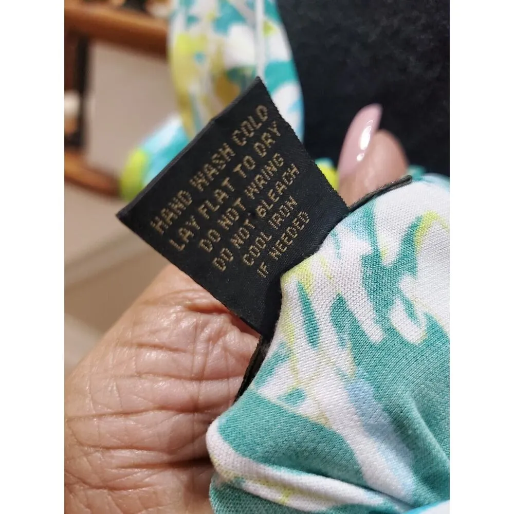 Susan Lawrence Women's Polyester Round Neck Sleeveless Knee Length Dress Size L - Image 9