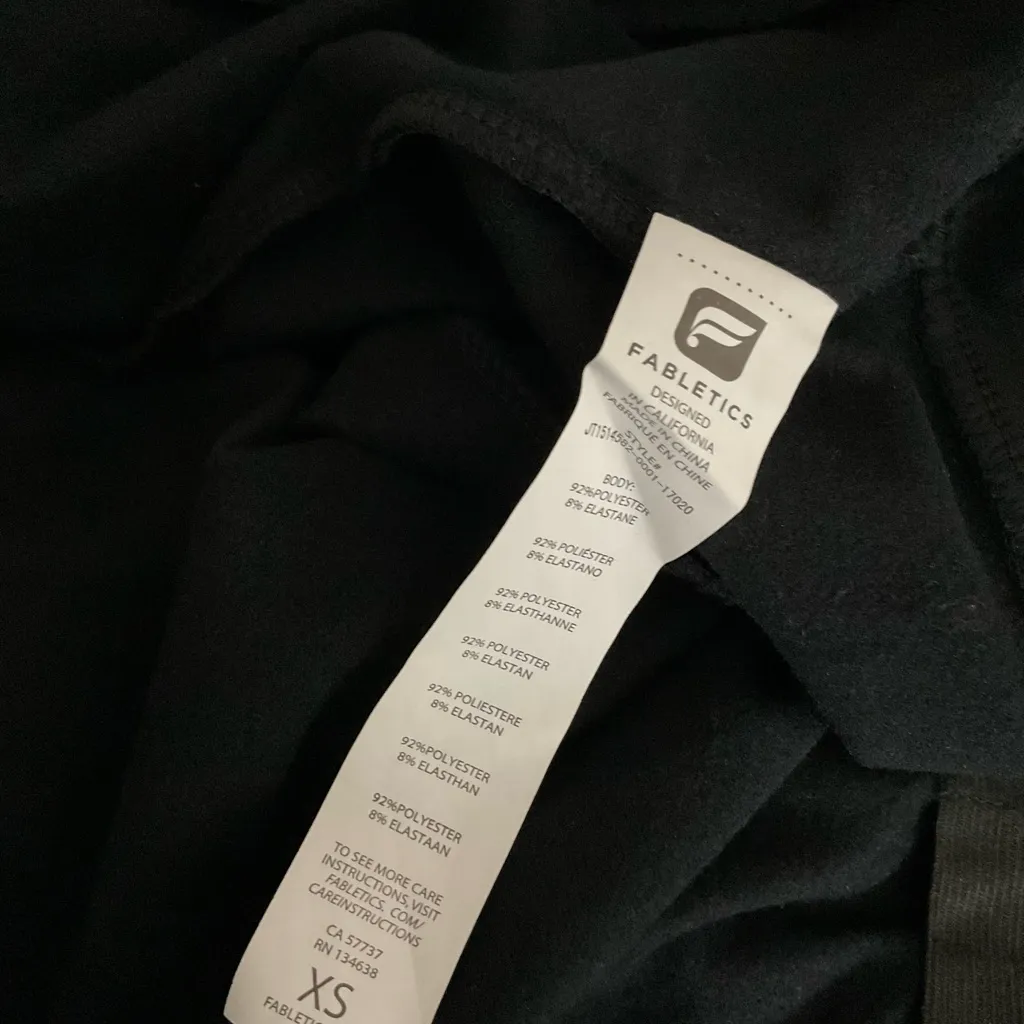 Fabletics Attis Boxy Bomber Jacket Size XS/4 Black New - Image 4