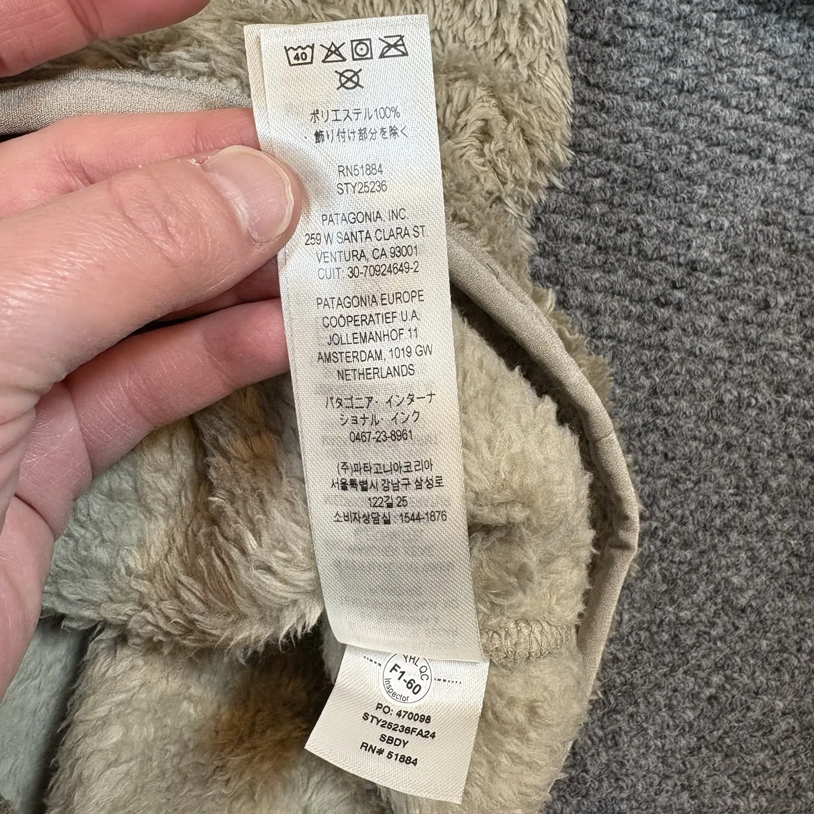 NWT Patagonia Women's L Los Gatos Shroom Seabird Gray Fleece Pullover 1/4 Zip - Image 12