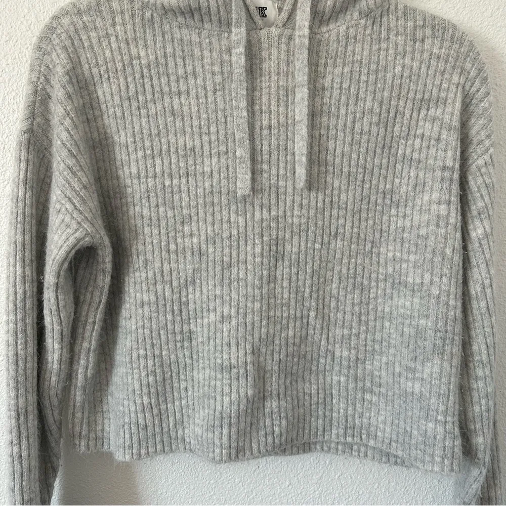 PINK Victoria secret boyfriend ribbed cropped pull over hoodie Sz XS - Image 6