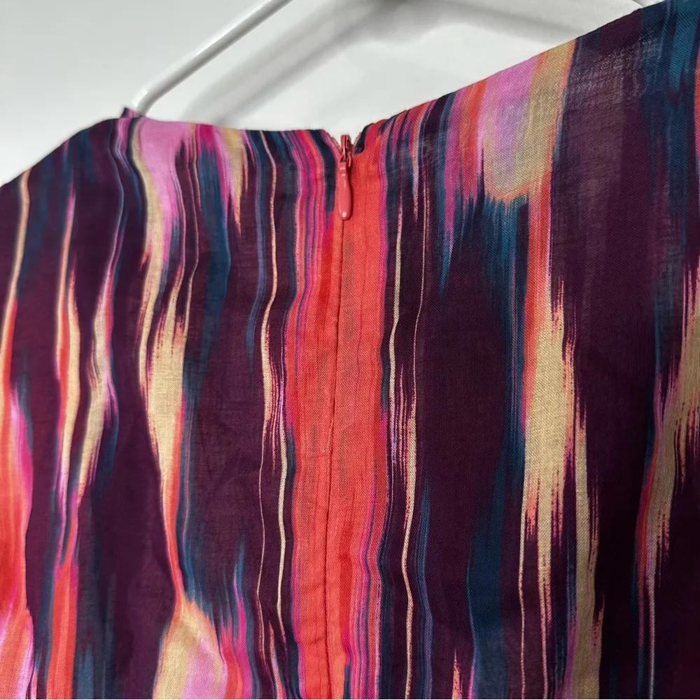 NWT Steve Madden Althea Abstract Print V Neck Sleeveless Ruffle mini Dress Small - Image 15