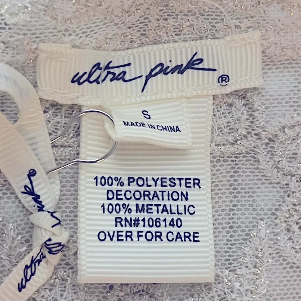 NWT ULTRA PINK long sleeve lace pullover top - Image 4