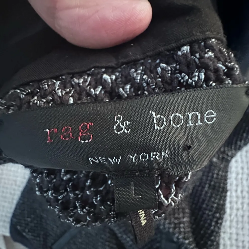 rag & bone WOMEBS large a as Black and Gray Bomber Jacket - Image 8