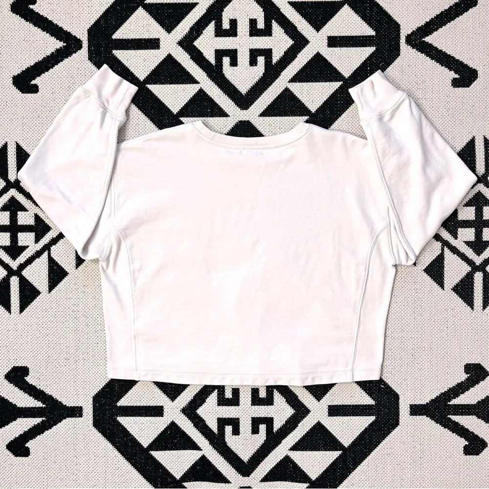 J. Crew University Terry Crop Crewneck Anti Social Moms Club Sweatshirt Small - Image 7