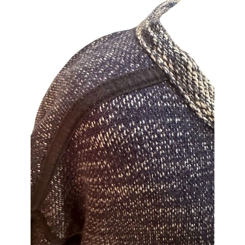 Madewell Women's M Navy Blue Marled Knit Sweatshirt Dress Knee Length - Image 3