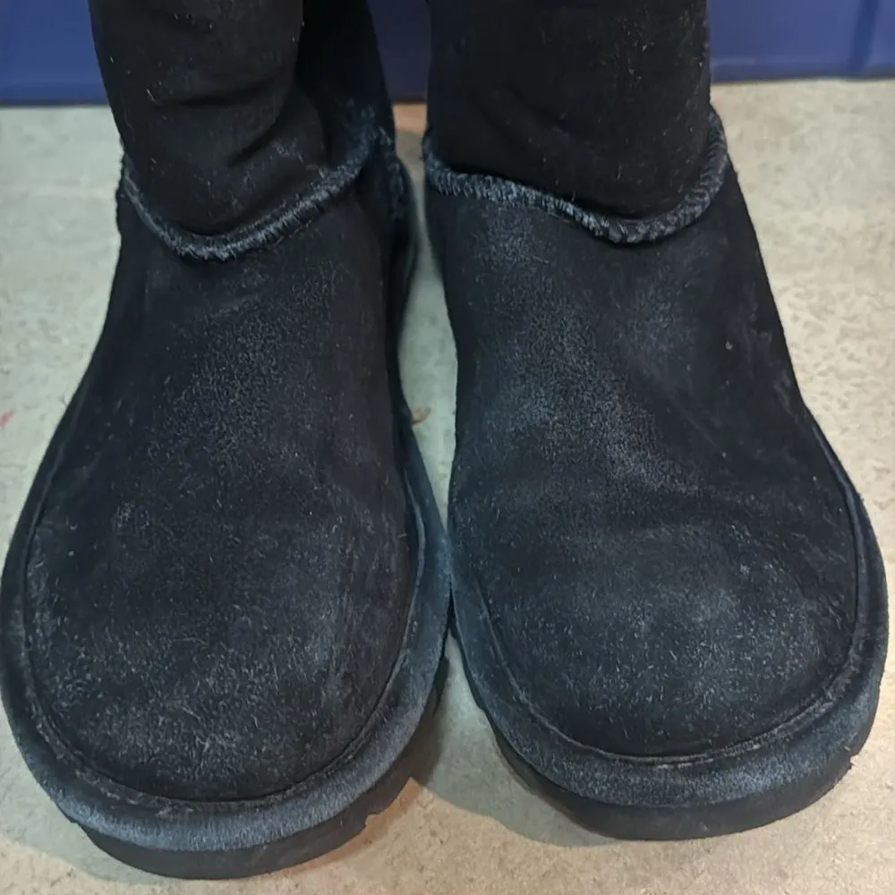 BearPaw Black Emma Tall wool lined boots size 7 B72 - Image 4