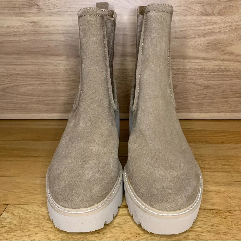 Dolce Vita Hawk H2O Waterproof Chelsea Boot in Mushroom Suede - Image 3