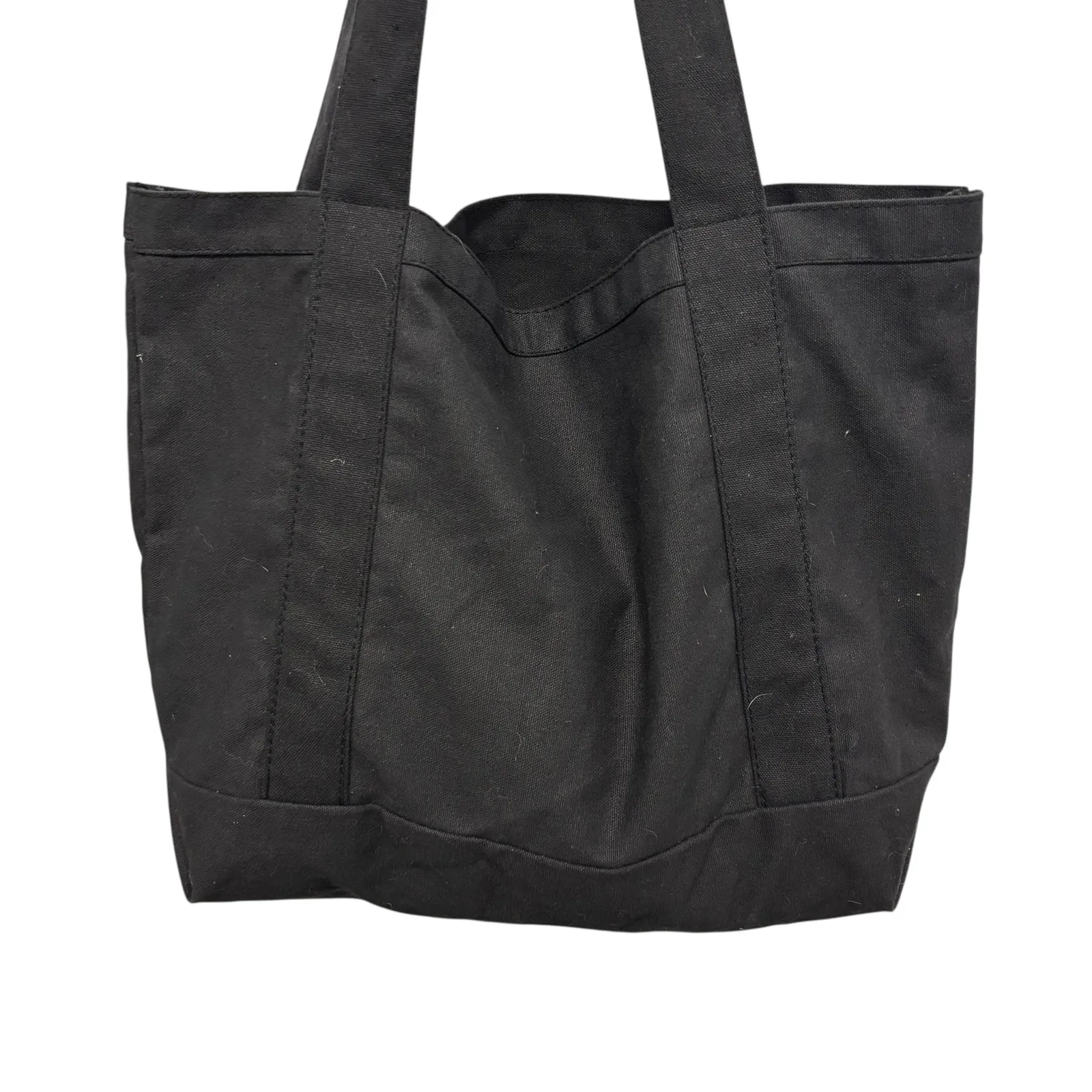 Black Canvas Tote Bag Red Floral Print Large Reusable Shopping Handbag‎ - Image 4