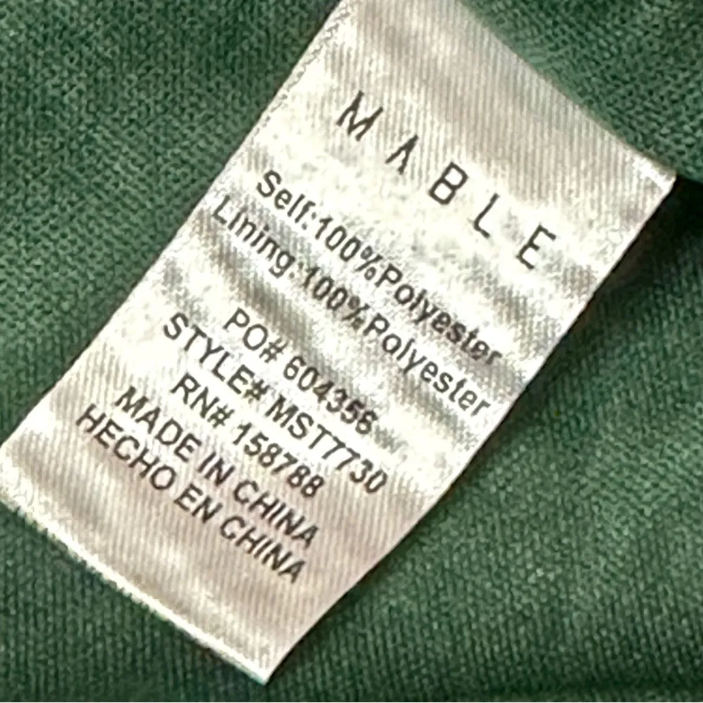 Mable Women’s Sz 6 Hidden Button Forest Green Sparkling Shirt Holiday Party NYE - Image 7