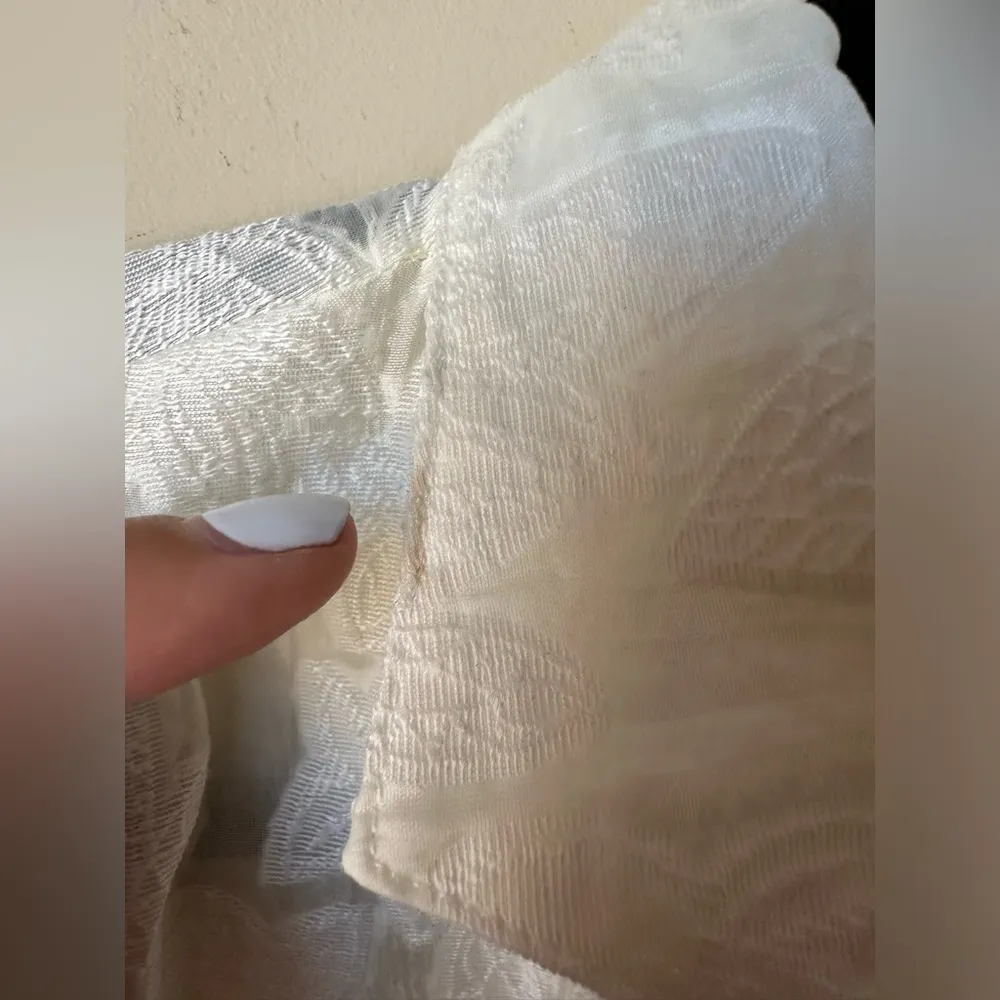 Vintage Talbots Women’s Linen Blend Blouse Top Floral Button Up Collared Sz 14W - Image 3