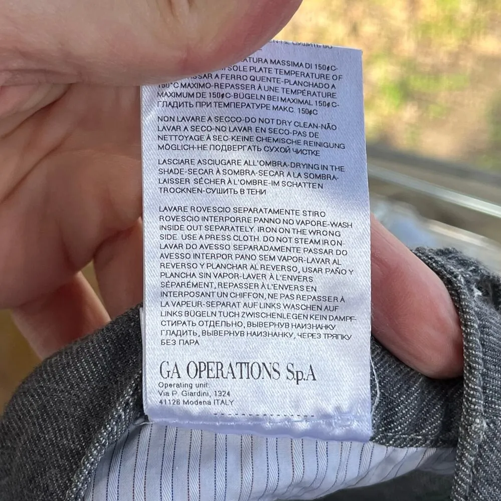 Giorgio Armani Women's Grey Lightweight Cropped Pants/Jeans Size 31 - Image 11