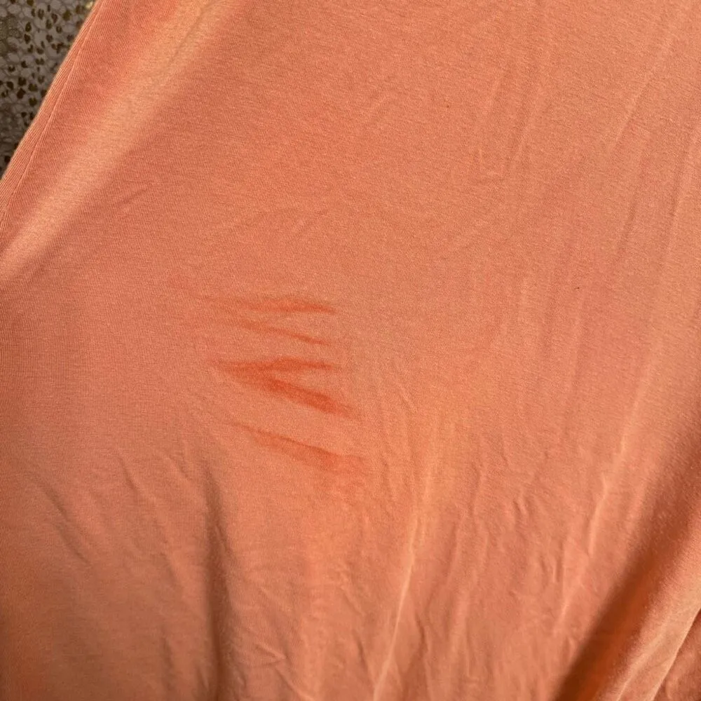 Volcom Stonelight Clay Peach Orangey Racerback Midi Maxi Dress Med Flawed - Image 5