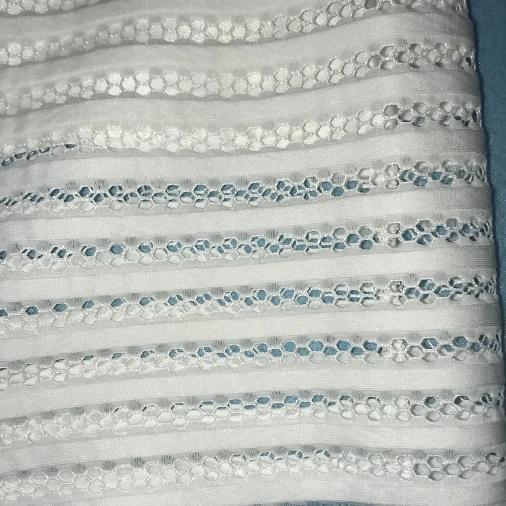 IVANKA TRUMP eyelet white pleated fit to flare tank dress lined NEW size 12 - Image 6