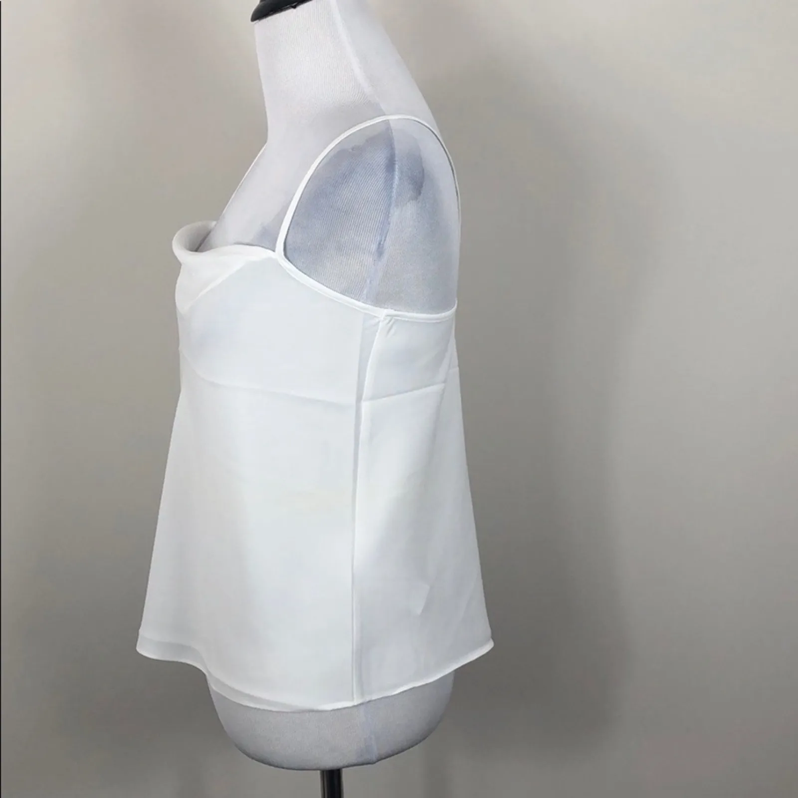 TopShop Tank Top Cowl Neck White Camisole - Image 5