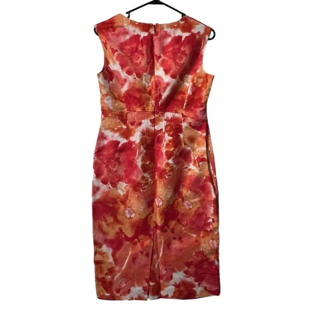 Jones New York size‎ 8 stretch Dress Zip Back Colorful Day Event Business Casual - Image 2