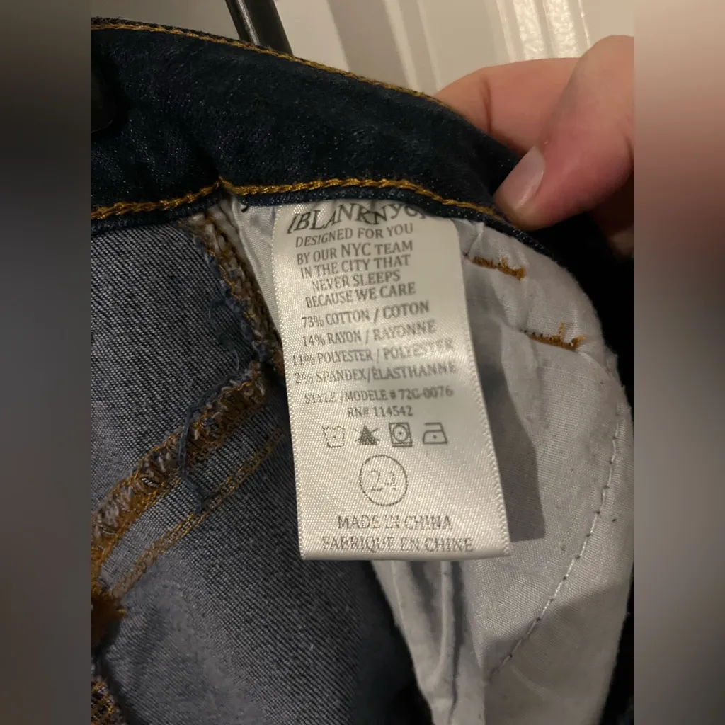 Blank NYC Blue A-Line Jean Skirt Snap Buttons Rodeo Western Chic Cotton Rayon 24 - Image 15