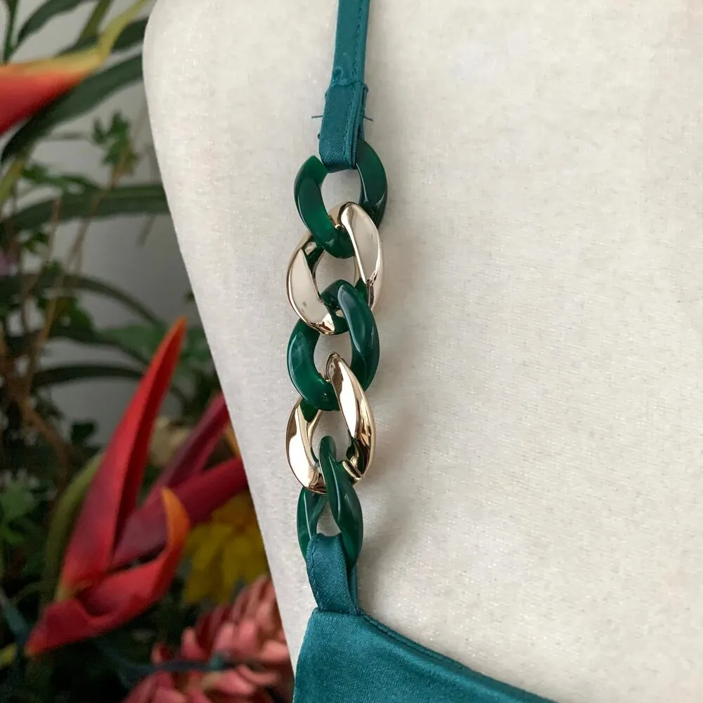 Zara SATIN LINGERIE STYLE DRESS in Duck Blue - Image 8