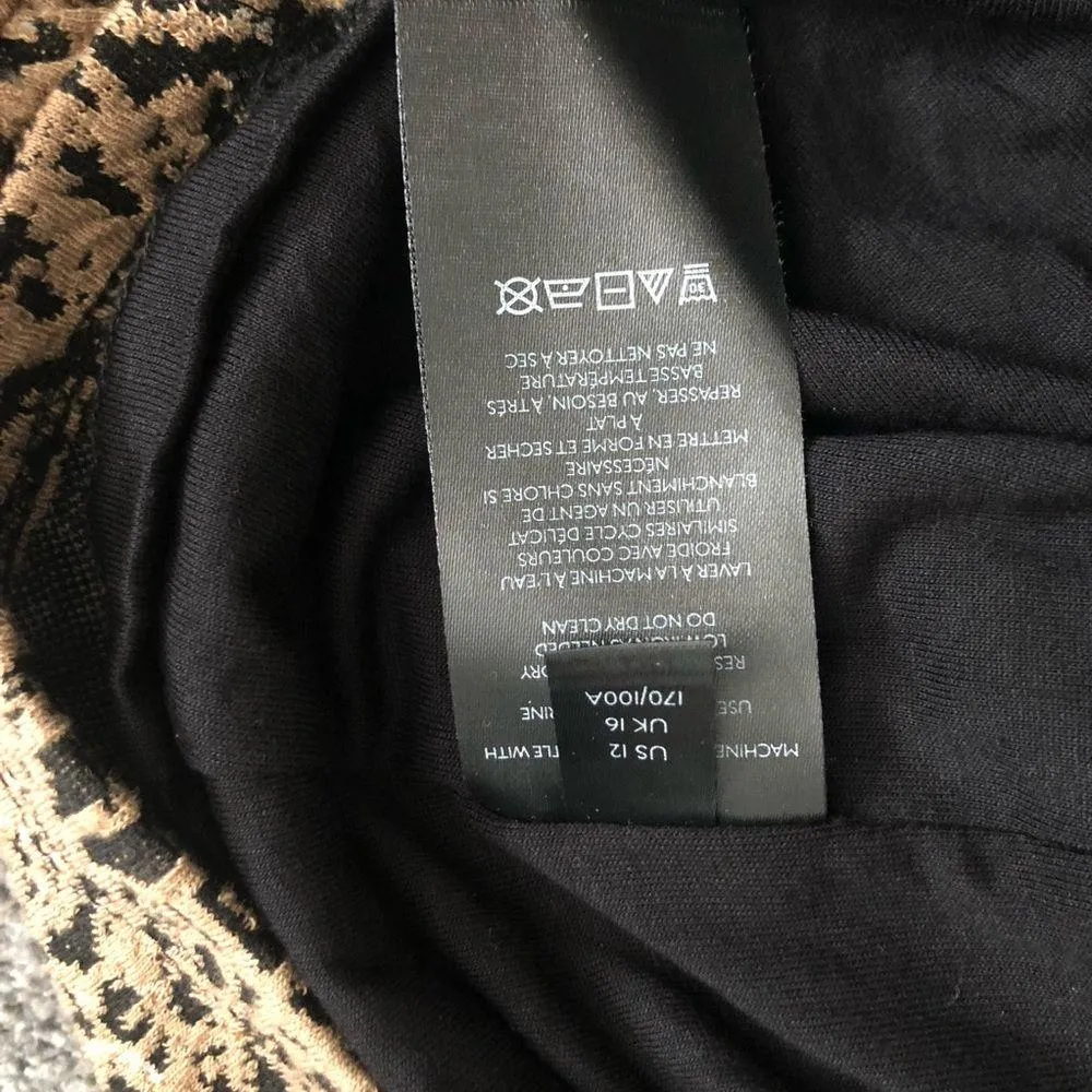 Anthropologie Maeve Leopard Print Knit Cut Out Mini Dress NEW - Image 9